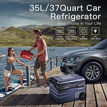 Load image into Gallery viewer, BODEGA 12 Volt Car Refrigerator, Car Fridge Dual Zone APP Control, Portable Freezer,37 Quart (35L) -4℉-68℉ RV Electric Compressor Cooler 12/24V DC and 100-240V AC for Outdoor, Camping, Travel,RV