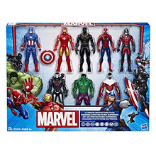 Load image into Gallery viewer, Marvel Avengers Action Figures - Iron Man, Hulk, Black Panther, Captain America, Spider Man, Ant Man, War Machine & Falcon! (8 Action Figures)