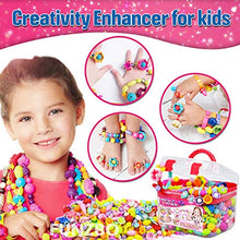Load image into Gallery viewer, FunzBo Snap Pop Beads for Girls Toys - Kids Jewelry Making Kit Pop-Bead Art and Craft Kits DIY Bracelets Necklace Hairband and Rings Toy for Age 3 4 5 6 7 8 Year Old Girl (Large)