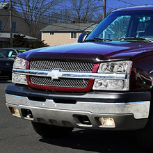 Load image into Gallery viewer, DNA Motoring HL-OH-CS03-4P-CH-CL1 Chrome Housing Headlights Compatible with 2003-2006 Chevy Silverado/Avalanche Fit Models without Factory Cladding