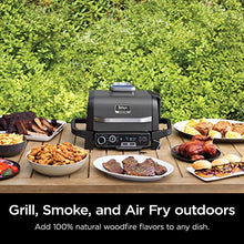 Load image into Gallery viewer, Ninja OG751 Woodfire Pro Outdoor Grill & Smoker with Built-In Thermometer, 7-in-1 Master Grill, BBQ Smoker, Air Fryer, Bake, Roast, Dehydrate, Broil, Ninja Woodfire Pellets, Portable, Electric, Grey