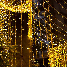 Load image into Gallery viewer, Twinkle Star 300 LED Window Curtain String Light Wedding Party Home Garden Bedroom Outdoor Indoor Wall Decorations, Warm White