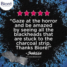 Load image into Gallery viewer, Bioré Charcoal Blackhead Remover Pore Strips, Nose Strips for Instant Blackhead Removal on Oily Skin, with Pore Unclogging, features Natural Charcoal, See 3x Less Oil, 18 Count