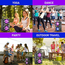 Load image into Gallery viewer, 60W Bluetooth Speakers Portable Wireless Speaker with Double Subwoofer Heavy Bass, FM Radio, Microphone, Lights, Remote, EQ, Loud Stereo Sound System Speaker for Home Outdoor Party Camping (1MIC)