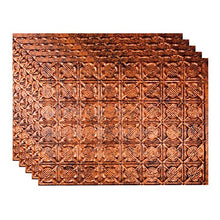 Load image into Gallery viewer, FASÄDE Traditional Style/Pattern 6 Decorative Vinyl 18in x 24in Backsplash Panel in Moonstone Copper (5 Pack)