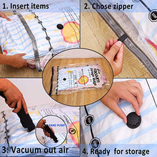 Load image into Gallery viewer, 8 Jumbo Clothing Storage Bags Vacuum (40"x30") Space Sealer Bags Saver for Comforters Clothes Blankets Travel & Home 80% More Space Saver Hand Pump Included