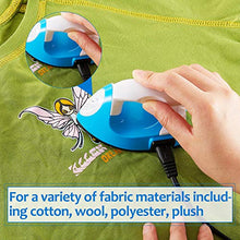Load image into Gallery viewer, Mini Craft Iron Mini Heat Press Mini Iron Portable Handy Heat Press Small Iron with Charging Base Accessories for Beads Patch Clothes DIY T-Shirts Shoes Heat Transfer Vinyl Projects (Blue)