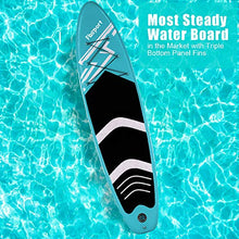 Load image into Gallery viewer, FBSPORT 10'6" Premium Inflatable Stand Up Paddle Board, Yoga Board with Durable SUP Accessories & Carry Bag.Wide Stance, Surf Control, Non-Slip Deck, Leash, Paddle and Pump for Youth & Adult