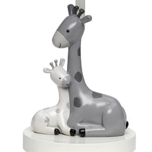 Load image into Gallery viewer, Lambs & Ivy Jungle Friends White/Gray Giraffe Nursery Lamp with Shade & Bulb