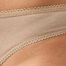 Load image into Gallery viewer, Iris & Lilly Women's Cotton Thong Underwear, Pack of 5, Medium Beige, X-Large