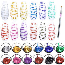 Load image into Gallery viewer, Elite99 Metallic Gel Polish Set Soak Off Spider Silk Gel Nail Polish Salon Manicure Tool Kit for Beginner 5ml