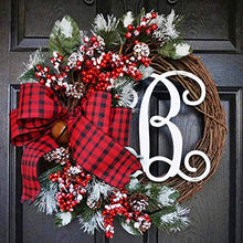 Load image into Gallery viewer, Christmas Wreath Round Handcrafted New Year Elegant Holiday Wreath Pine Wreath Door Wall Garland Christmas Thanksgiving Decor
