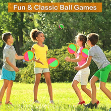 Load image into Gallery viewer, Qrooper Kids Toys Toss and Catch Game Set, Ball Sports Games with 4 Paddles 4 Balls and 1 Storage Bag, Classic Outdoor Games, Beach Games, Yard Games Suitable for Kids Gift Ideal (Orange)