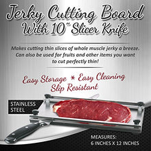 Load image into Gallery viewer, Meat slicer Stainless Steel Jerky Maker Cutting Board With 10-Inch Professional Slicing and Carving Knife