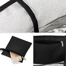 Load image into Gallery viewer, SoHo, Mesh Beach Bag - Toy Tote Bag - Large Lightweight Market, Grocery & Picnic Tote with Oversized Pockets (Black/White)