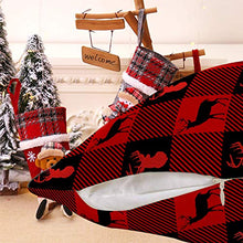 Load image into Gallery viewer, Hexagram Red Buffalo Check Plaid Christmas Pillow Cover 18x18,Cotton Line Christmas Throw Pillow Cover Farmhouse Christmas Decor for Home Couch,Winter Holiday Pillow Cover
