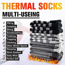 Load image into Gallery viewer, Busy Socks Winter Warm Thermal Socks for Men Women, Extra Thick Insulated Heated Crew Boot Socks for Extreme Cold Weather, 1 Pair Black, Medium