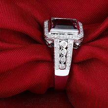 Load image into Gallery viewer, Beyond jewelry Fashion Solid 14K White Gold Natural Emerald Cut 6x8mm Pink Tourmaline Diamond Ring