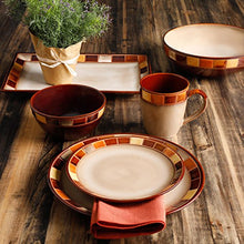 Load image into Gallery viewer, Gibson Elite Casa Estebana 10 Inch Reactive Glaze Serving Bowl, Brown