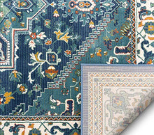 Load image into Gallery viewer, Well Woven Jada Blue Traditional Medallion Area Rug 5x7 (5'3" x 7'3")