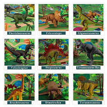 Load image into Gallery viewer, TEMI Dinosaur Toy Figure w/ Activity Play Mat & Trees, Educational Realistic Dinosaur Playset to Create a Dino World Including T-Rex, Triceratops, Velociraptor, Perfect Gifts for Kids, Boys & Girls