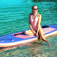 Load image into Gallery viewer, UPWELL Inflatable Paddle Board Sup - Stand Up Blow Up Kids 3 Piece Easy Eddy Modular Hard Shell Youth Adults Surf Blue Seat