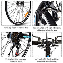 Load image into Gallery viewer, Goplus Commuter Bike Road Bike Quick Release Aluminum 700C 21 Speed (Black)
