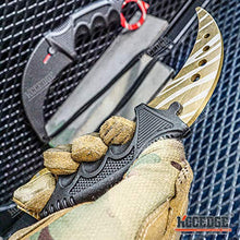 Load image into Gallery viewer, Tactical Knife Hunting Knife Survival Knife 7.5" Fixed Blade Knife FULL METAL TRAINING KARAMBIT with DULL EDGE Camping Accessories Camping Gear Survival Kit Survival Gear Tactical Gear 79439 (Gold)
