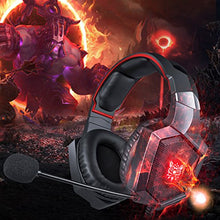 Load image into Gallery viewer, ONIKUMA Gaming Headset - Updated K8 Headset Gaming for PS4 New Xbox One, Stereo Over-Ear Headphones & Noise-canceling Microphone with Mic for PC Computer Mac Laptop Nintendo Switch Games (Red)