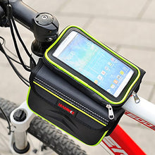 Load image into Gallery viewer, DRUnKQUEEn Waterpoof Frame Front Tube Pannier Bike Bicycle Cycling Saddle Bag Biking Gear with Detachable Cellphone Case Touchscreen Pouch Holder & Reflective Stripe