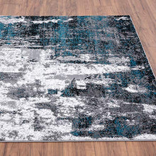 Load image into Gallery viewer, Luxe Weavers Victoria Abstract Turquoise 9x12 Area Rug 9084