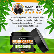Load image into Gallery viewer, Natural Hemp Cream with MSM, Arnica, Emu Oil, Aloe Vera, Turmeric - Effective Discomfort Elimination for Joints, Hips, Back, Neck, Knees, Elbows, Fingers - Maximum Potency Hemp Oil Extract Gel, 4 oz