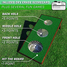 Load image into Gallery viewer, GoSports BattleChip PRO Golf Cornhole Game - Includes 4' x 2' Chipping Target, 16 Foam Balls, Hitting Mat, and Scorecard
