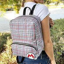 Load image into Gallery viewer, Controller Gear Super Mario - Mario Plaid - Small Backpack for Women, Girl's Cute Mini Bookbag Purse, Travel Bag for Nintendo Switch Console & Accessories - Nintendo Switch