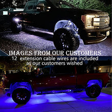 Load image into Gallery viewer, JIMJOY RGB LED Rock Lights,14 Pods Waterproof Multicolor Chasing Neon Underglow Music Lighting Kit with APP&RF Control for Car Truck ATV UTV SUV
