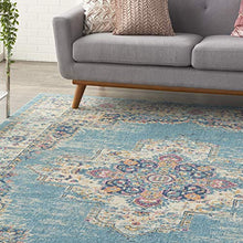 Load image into Gallery viewer, Nourison Passion Bohemian Chic Light Blue Area Rug (8' x 10'), 8'X 10',
