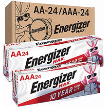Load image into Gallery viewer, Energizer AA Batteries and AAA Batteries, 24 Max Double A Batteries and 24 Max Triple A Batteries Combo Pack, 48 Count