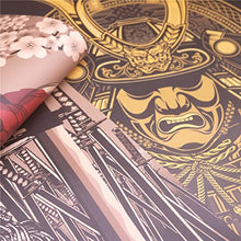Load image into Gallery viewer, WEROUTE 4 Piece Japanese Warrior Canvas Samurai Wall Art Print Poster Artwork Home Decorations 16”x35”