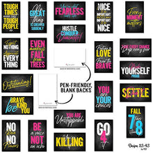 Load image into Gallery viewer, 86 Motivational, Inspirational, Positive Affirmation, Encouragement, Gratitude, Appreciation, Mindfulness, Quotes & Kindness Chalkboard Mini Note Cards by Tiny Love Cards - Business Card Size (Vol.3)