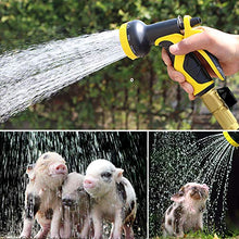 Load image into Gallery viewer, 50ft Garden Hose Expandable Water Hose, 3/4” Solid Brass Fittings & 9 Function Spray Nozzle & Extra Strength Fabric 3-Layers Latex Core, Lightweight Flexible Pocket Hoses for Lawn Plants Car Washing