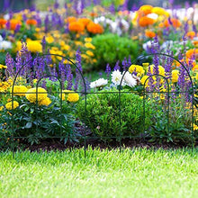 Load image into Gallery viewer, Amagabeli Decorative Garden Fence 18 in x 50 ft Rustproof Green Iron Landscape Wire Folding Fencing Ornamental Panel Border Edge Section Edging Patio Flower Bed Animal Barrier for Dog Outdoor Fences