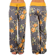 Load image into Gallery viewer, Women Pants Neartime Print Loose Casual Pants American Flag Drawstring Wide Leggings (2XL, Yellow)