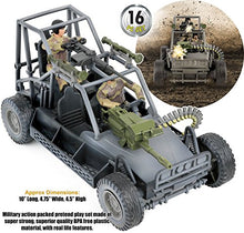 Load image into Gallery viewer, Click N' Play Military Desert Patrol Vehicle (DPV) Buggy, 16 Piece Action Figure Play Set with Accessories Including Army Gear & Military Buggy, Army Playset for Boys 3+ , White