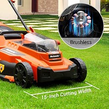 Load image into Gallery viewer, MAXLANDER 40V Cordless Lawn Mower 15 inch Brushless Motor 4.0AH Battery and Charger Included 6 Position Height