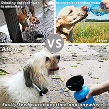 Load image into Gallery viewer, Pet Water Bottle for Dogs, dog water bottle foldable, Dog Travel Water bottle, Dog Water Dispenser, Lightweight & Convenient for Travel BPA Free 18 OZ. (Blue)
