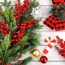 Load image into Gallery viewer, FUNARTY 5 Packs Artificial Red Berry Faux Christmas Berry Stems for Winter Holiday Christmas Décor