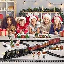 Load image into Gallery viewer, Train Set for Boys 4-7 w/ Smoke, Sounds & Light, Electric Classical Steam Engine Locomotive for Toddlers 2-4, Rechargeable Model Trains Kit Toys w/ Passenger Carriage for Kids Age 3-4