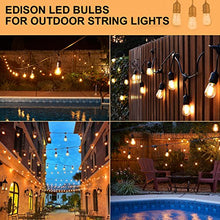 Load image into Gallery viewer, Banord 15 Pack Dimmable 2W S14 Replacement LED Bulbs, 2700K Warm White Waterproof Outdoor String Lights Vintage LED Filament Bulb, Shatterproof E26 Screw Base Edison LED Light Bulbs