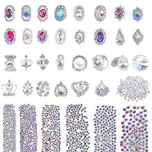Load image into Gallery viewer, Selizo 3168pcs Rhinestones Nail Crystals Rhinestones with 30pcs Nail Metal Gems Jewels Stones for 3D Nails Art Decoration Nail Art Supplies