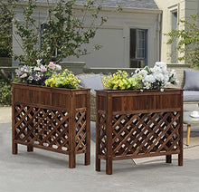 Load image into Gallery viewer, Convenience Concepts Planters & Potts Large Raised Patio Planter, Weathered Cedar